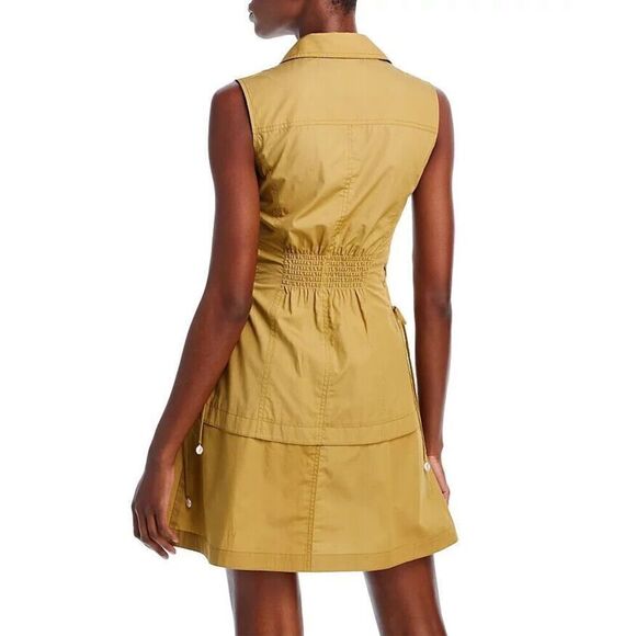 Derek Lam 10 Crosby Women's Sz 2 Amber Green Serena Lace Up Mini Dress - Picture 10 of 13